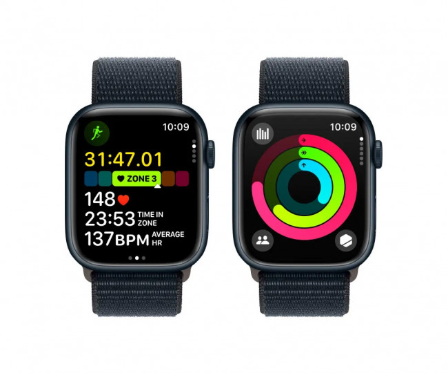 Apple Watch Series 9 GPS 45mm Midnight Aluminum Case with Midnight Sport Loop (MR9C3) б/у